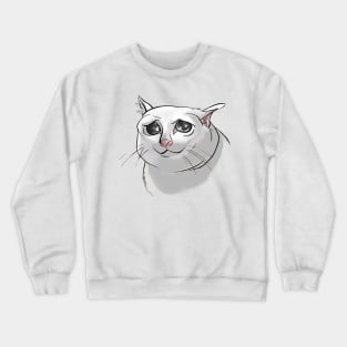 Sad Cat Meme Crewneck Sweatshirt